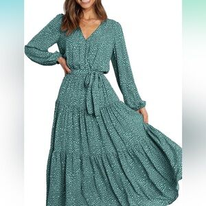 Elegant Teal Long Sleeve Dress BRAND NEW NEVER WORN